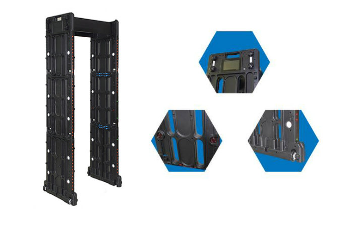 High/Low Temperature Resistance Walk Thru Metal Detector  with Backup Battery