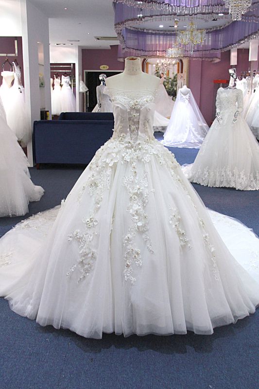 A Line/Princess Delicate Wedding Dress