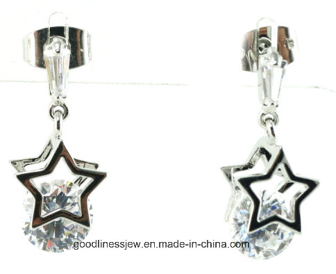 High Quality and Hot Selling China Jewelry Fashion Sterling Silver Star Earring (E6406)
