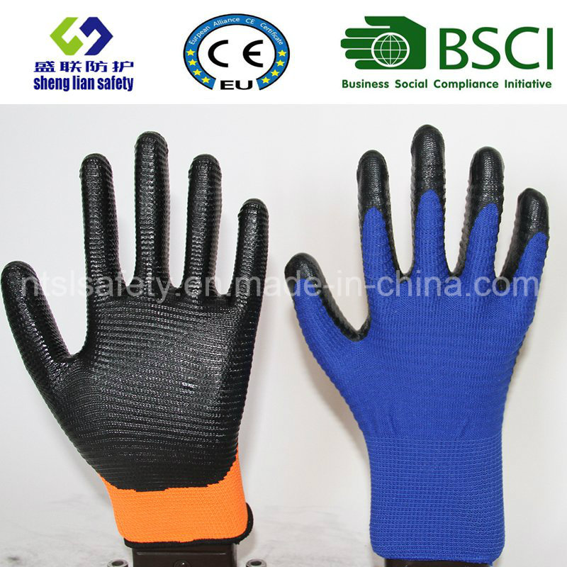 13G Polyester Shell with Nitrile Coated Work Gloves (SL-N119 (1))