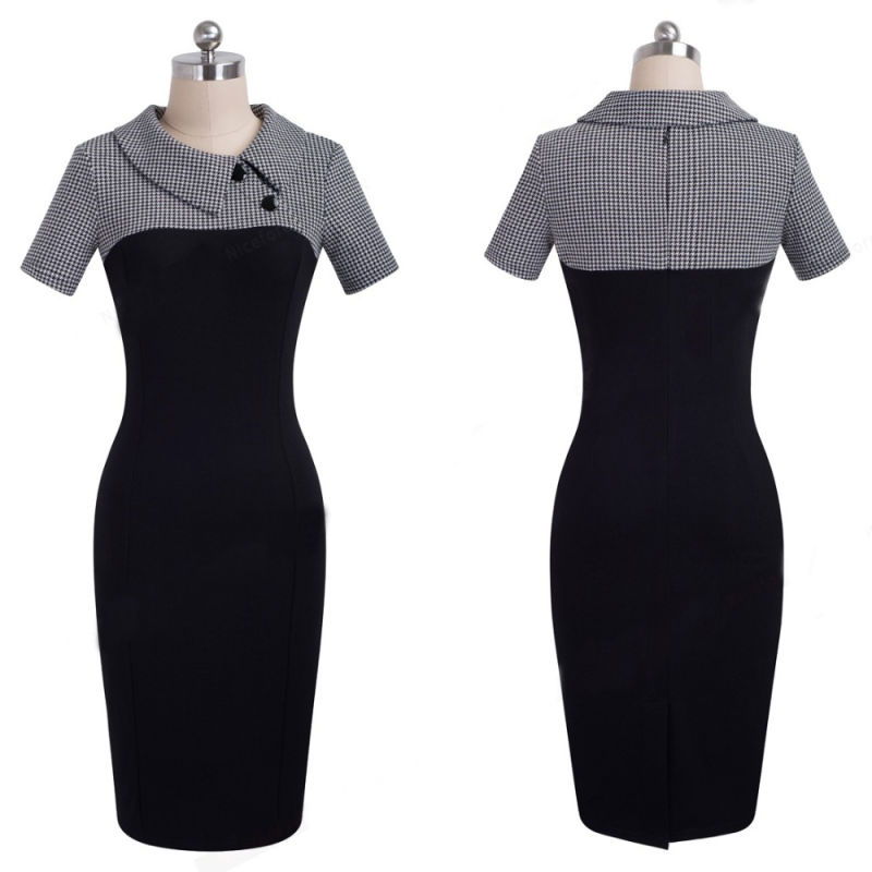 One-Piece Dress Short Working Office Bodycon Dress