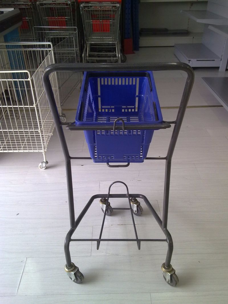 Store Rolling Go Cart Hand Basket Trolley