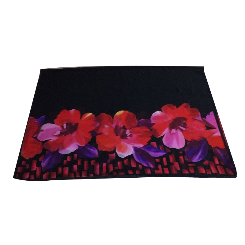 Polyester Chiffon Printed Scarf for Women Red