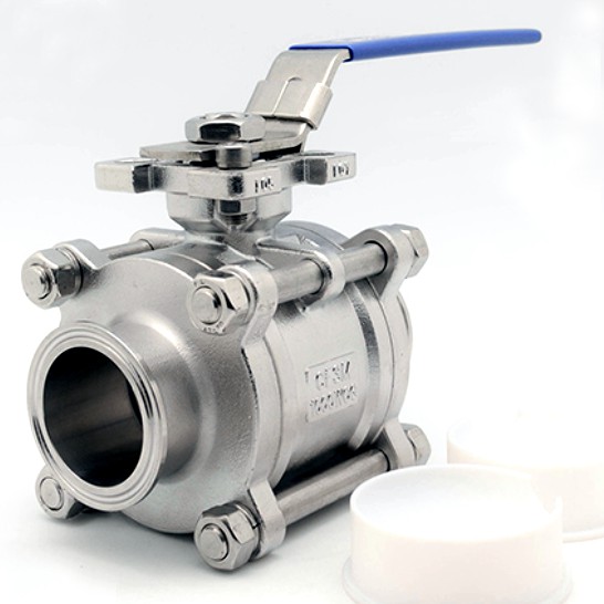 3PC Butt Weld Sanitary Stainless Steel Ball Valve