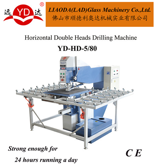 Double Heads for Making Glass Holes Semi-Auto Drilling Machine