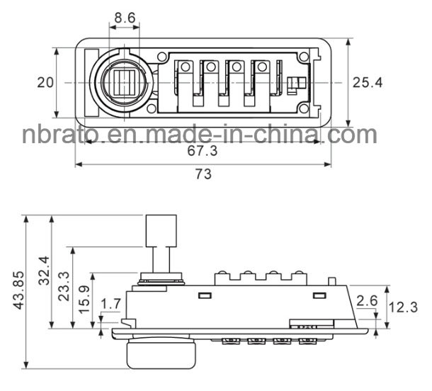 Four Number Plastic Mechanical Combination Locks