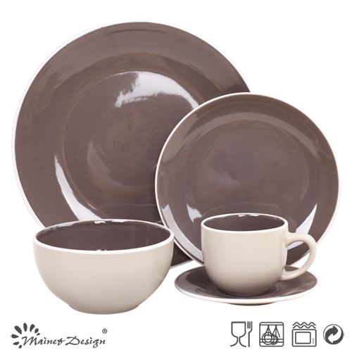 High Quality Best Selling 20PCS Two-Tone Glazed Dinner Set