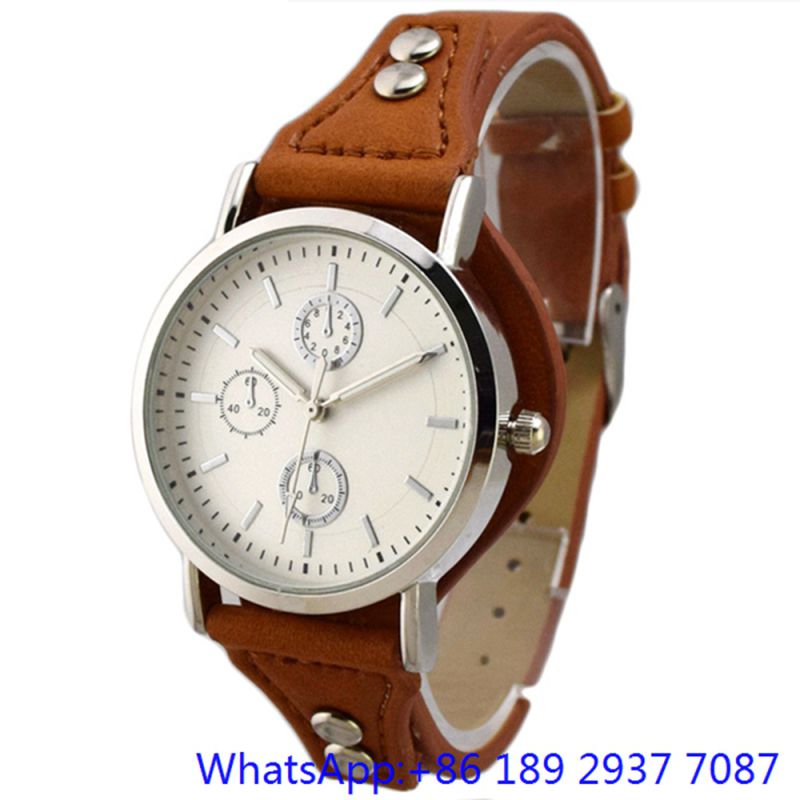 Fashion Top-Quality Alloy Watch Quartz Man Watches Genuine Band Chronograph Dial (15165)