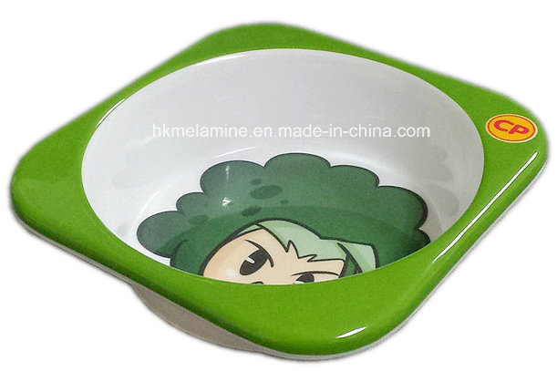 5inch Melamine Square Kids Bowl with Logo (BW7199)