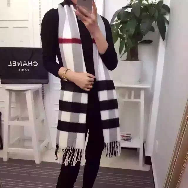 Cashmere Wool Yarn Dyed Stripe Scarf