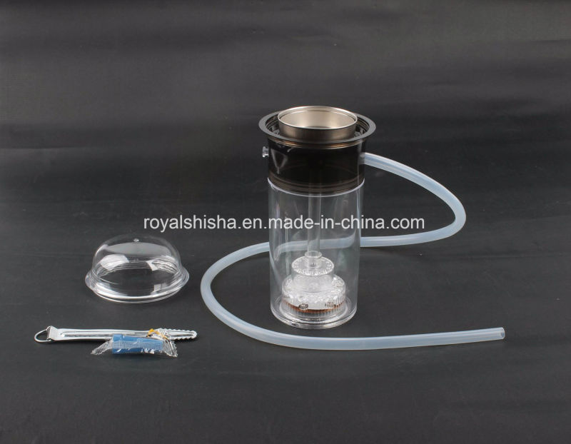 New Design Portable Cup Shape Acrylic Hookah Small Shisha with LED