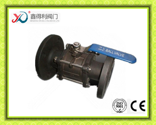 3PC Stainless Steel CF8 Flanged Ball Valve 4 Inch