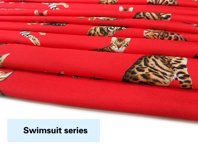 Polyester Spandex Tiger Printed Swimwear and Garment Fabric