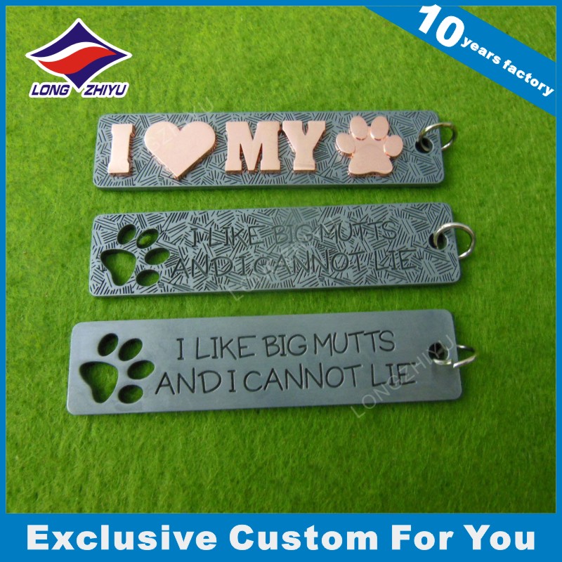 Letters Souvenir 3D Metal Dog Tag