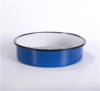 Enamel Round Food Tray Set