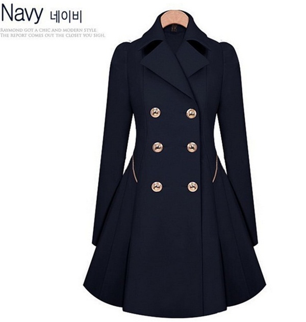 Women's Classic Double-Breasted Slimming Casual Long Trench Coat