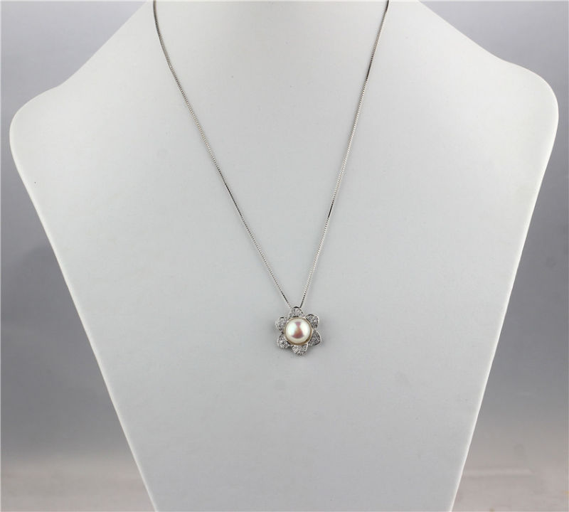 Snh Flower Shape Nice Women Freshwater Pearl Pendant