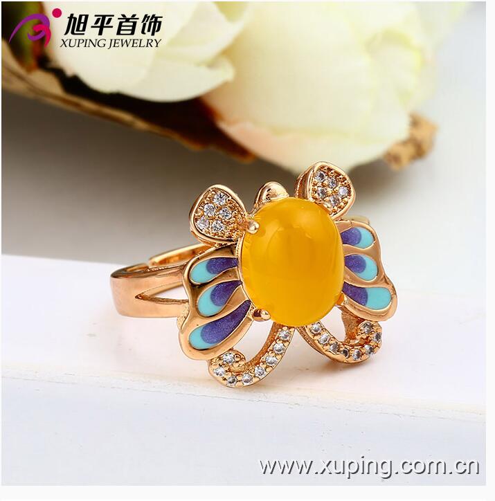 Xuping Fashion Butterfly Shaped Ring with 18k Gold Color