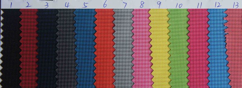 Polyester Grid Fabric PVC/PU Double Tone Fabric