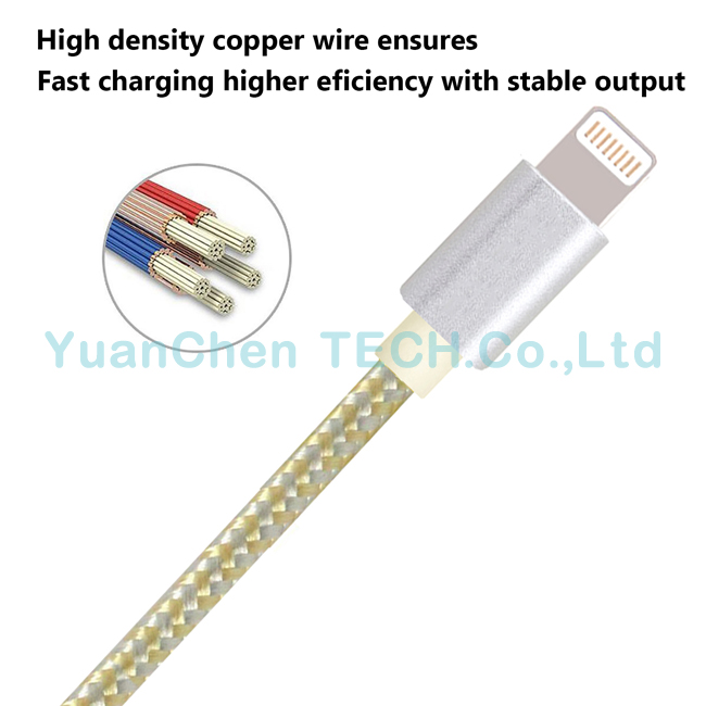 High Quality Fast Charging Data Charging USB Cable for iPad iPhone