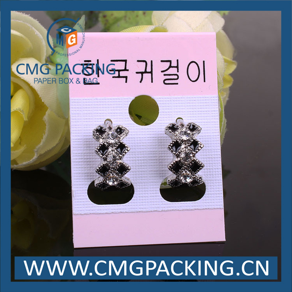 Plastic Card Custom Made Jewelry Display Tag (CMG-111)