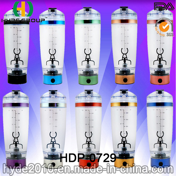 600ml Customized Portable Plastic Vortex Protein Bottle, Electric Protein Shaker Bottle (HDP-0729)