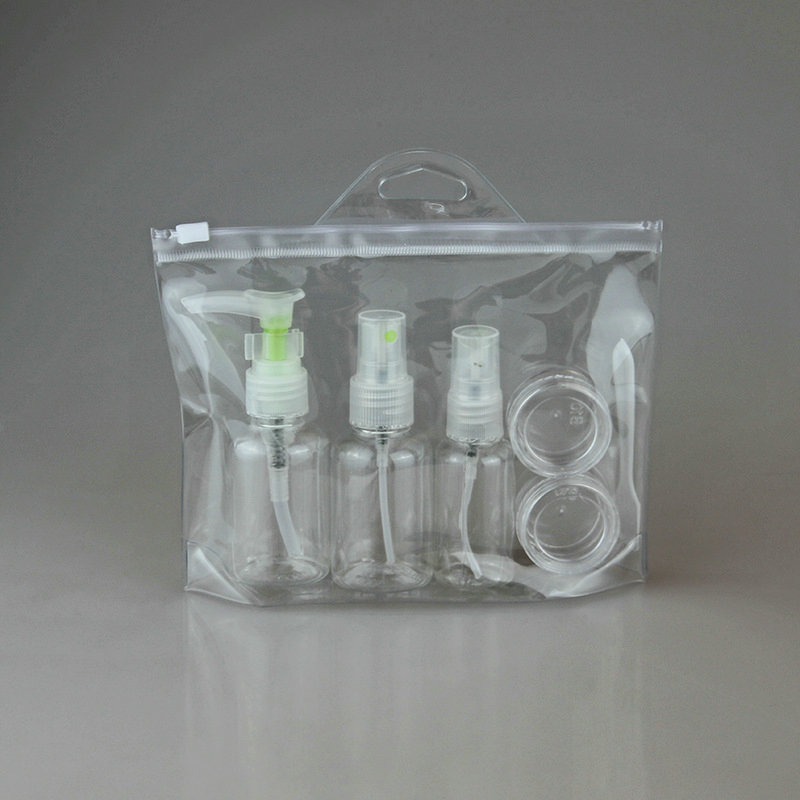 Travel Kit Use Pet Cosmetic Bottle Set with PVC Bag