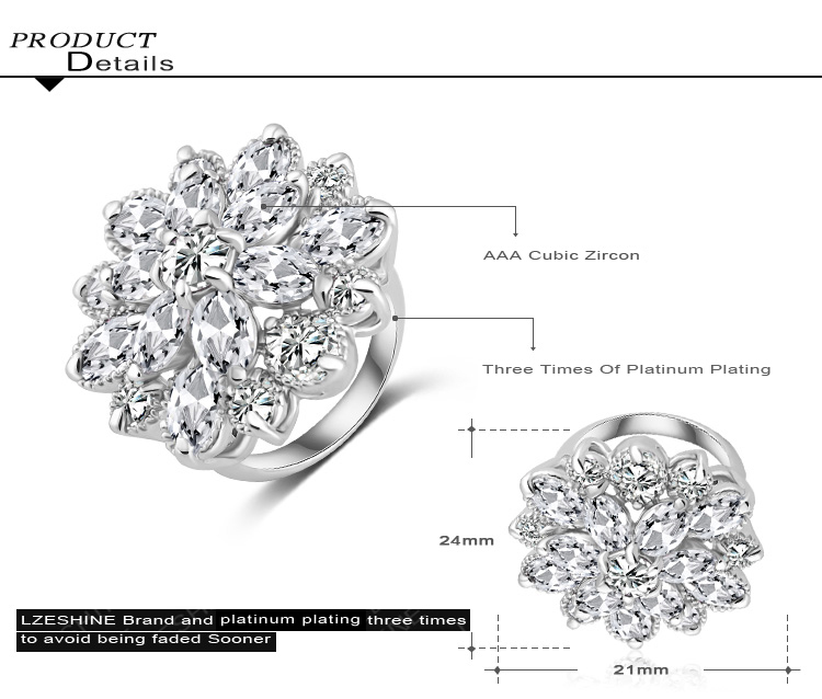 Silver Plated Flower Diamond Bridal Jewelry Sets Wholesale (CST0038)