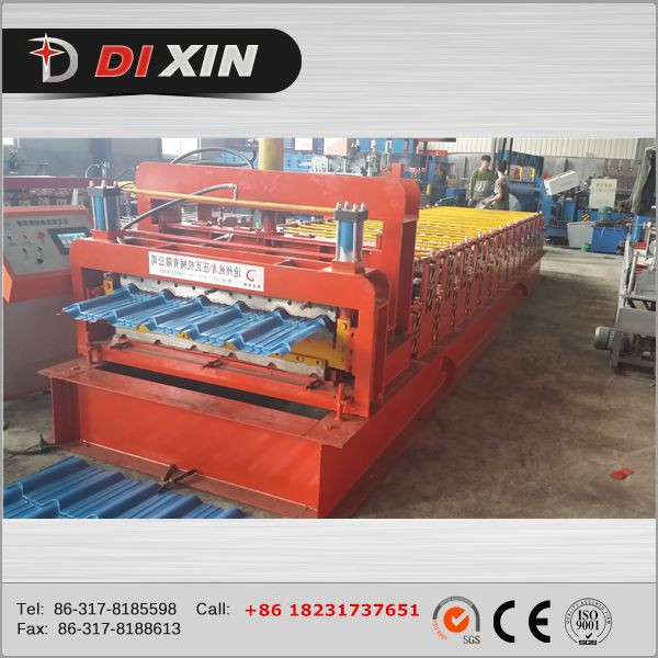 Dx828/850 Corrugated Steel and Glazed Tile Double Layer Roll Forming Machine