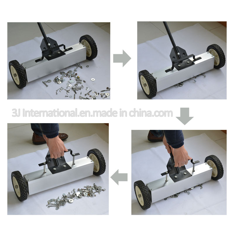 Strong Magnetic Sweeper Witn Release for Picking up Metal Flitters