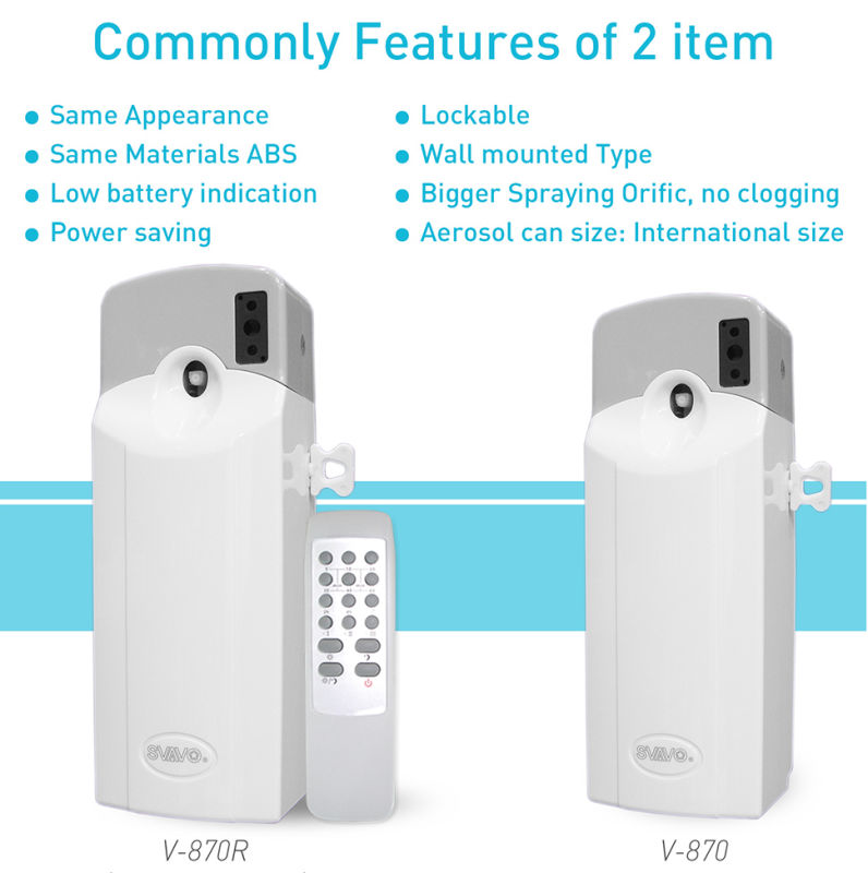 V-870 Wall Mounted 300ml/320ml Scent Air Freshener Dispenser with Remote Control