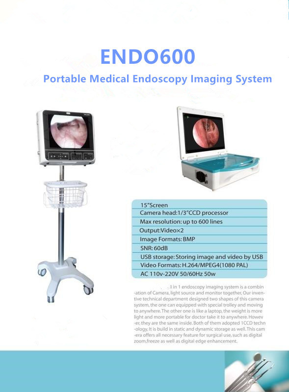 Veterinary Portable Medical Endoscope Camera with Light Source Screen