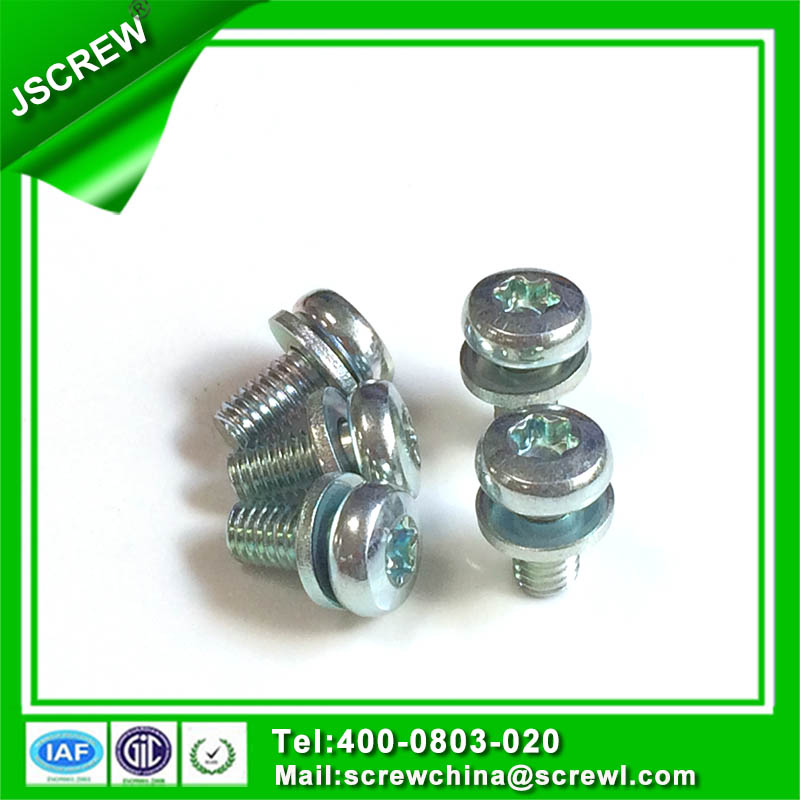 M4 Zinc Plated Pan Head Torx Sem Screw