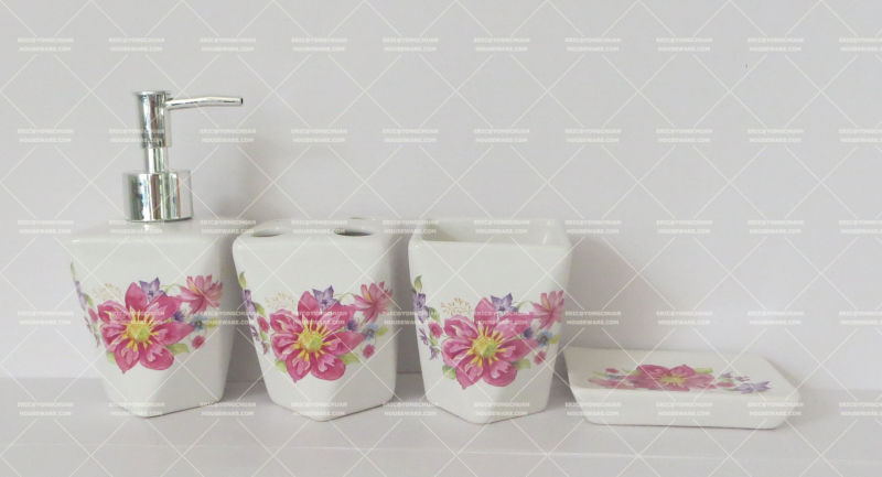 Flower Decorative Bathroom Set