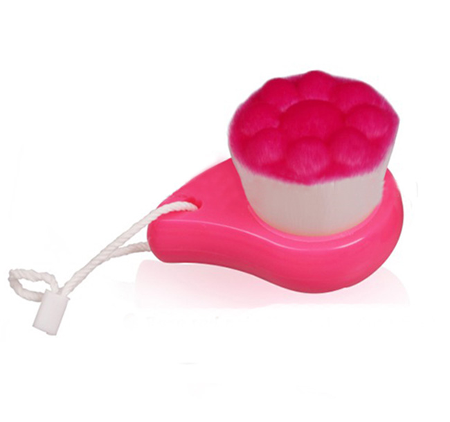 Synthetic Hair Facial Washing Brush Colorful Rose Flower Facial Brush