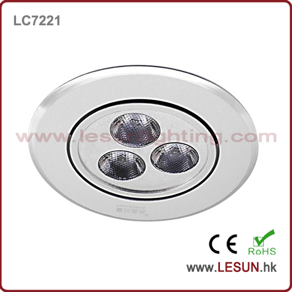 3*1W Cut Hole 70mm LED Cabinet Down Light in Office/Bedroom/Jewelry Store