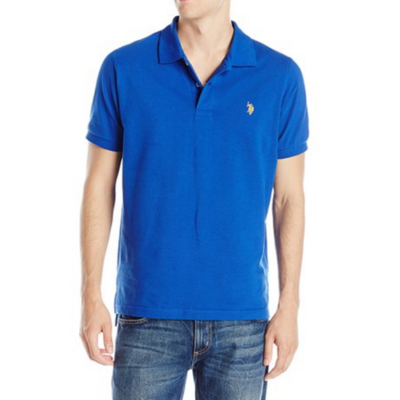 Men's Solid Polo Shirt with Small Logo