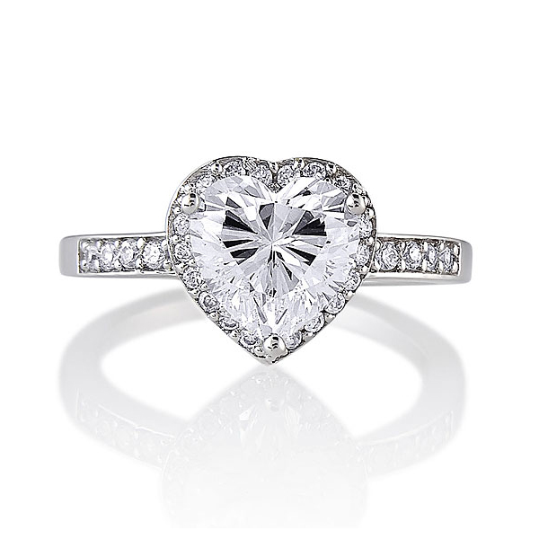 Sterling Silver 925 Heart CZ Rings Jewelry for Women