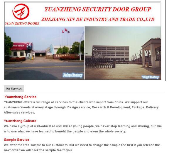 Swing Open Steel Material Security Entry Door