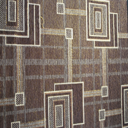 Brown Gemotric Pattern Sofa Fabric (FTH31200)