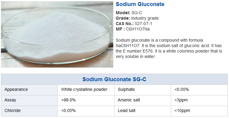 Water Quality Stabilizer / Concrete Retarder Gluconic Acid Sodium Salt Price