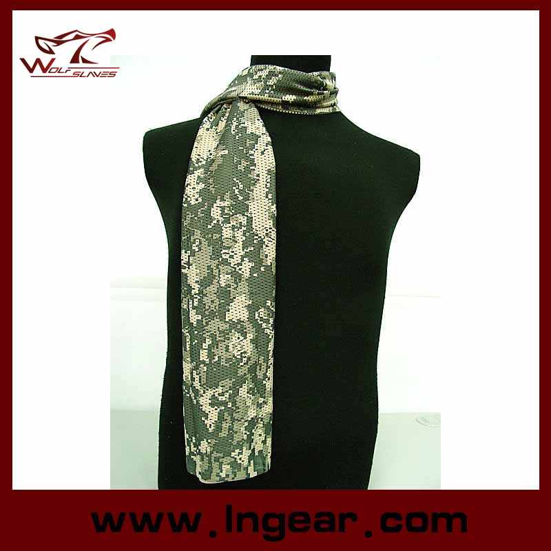 Scarves New Brand Multi Tactical Camouflage Net Mesh Army Scarf Cover Neckerchief Camo Military Hiking Scarves