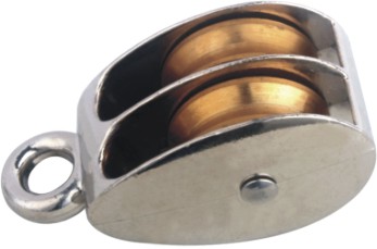 Fixed Zinc Alloy Pulley with Double Wheel Dr-7320b