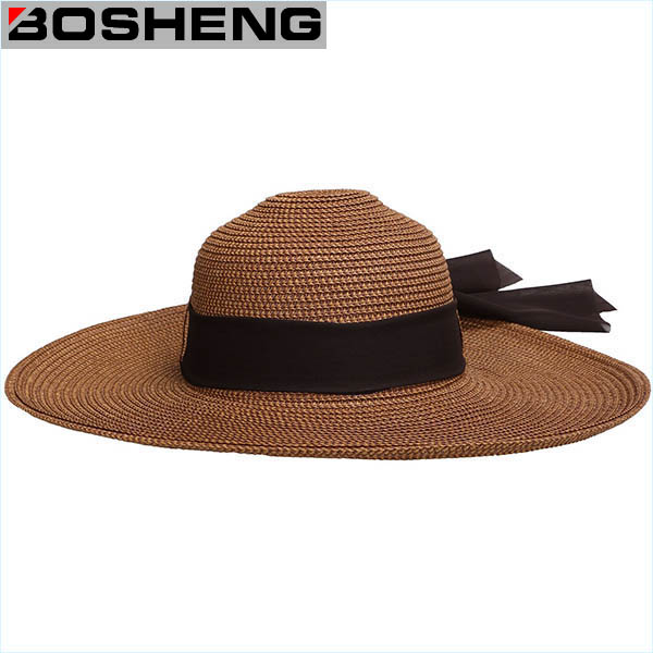 Straw Cowboy Hat with Chin Cord & Elastic Sweatband