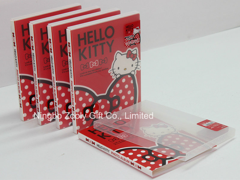 Customize Logo Printing Plastic PP / PVC Photo Albums with Clear Protective Holder