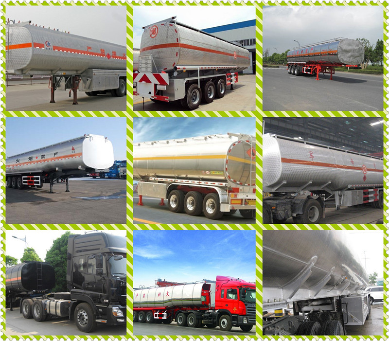 Adr DOT 3 Axle Stainless Steel 42000L Oil Tank Trailer Aluminum Alloy Fuel Tank Semi Trailer