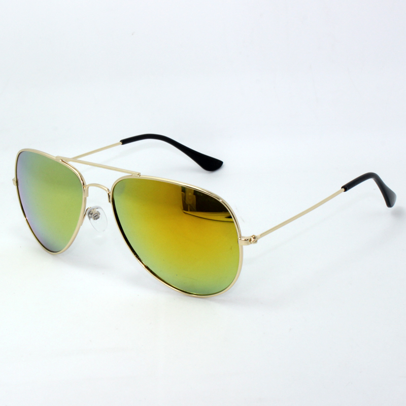 Metal Sunglasses with Gray Mirror Lenses