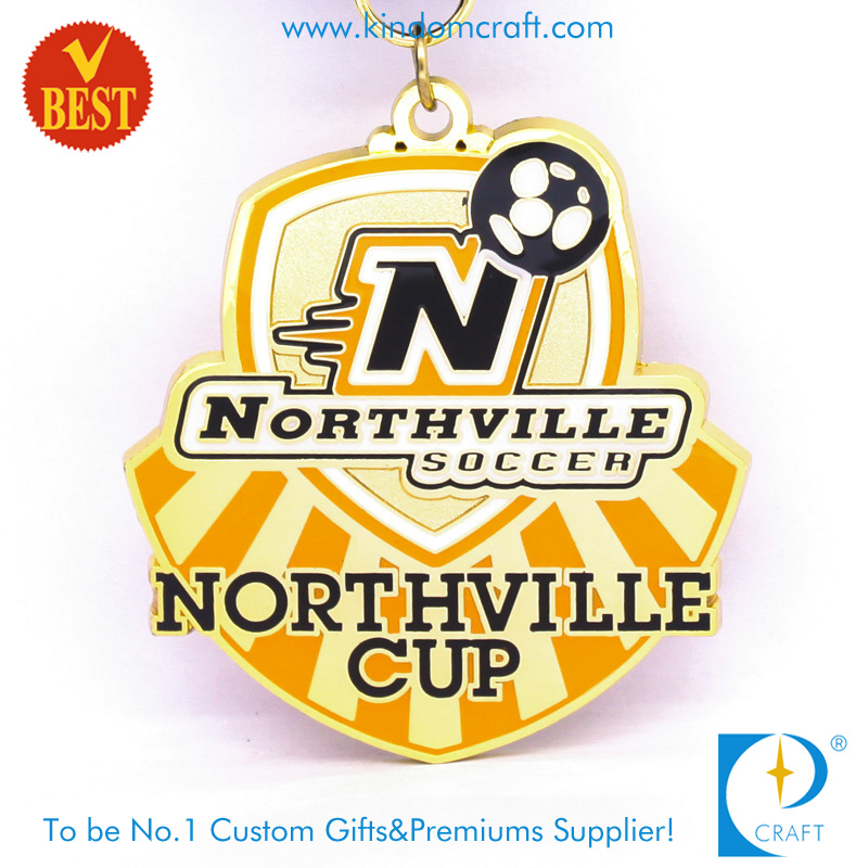China Custom Northville Soccer Cup Metal Medal in Printed and Gold Plating