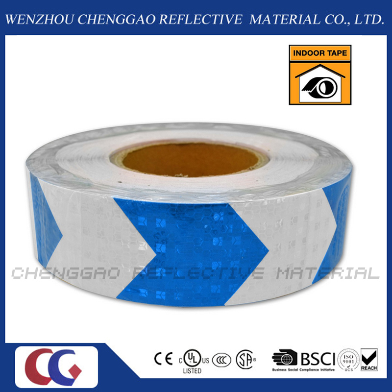 High Quality Blue and White Arrow Reflective Warning Tape (C3500-AW)