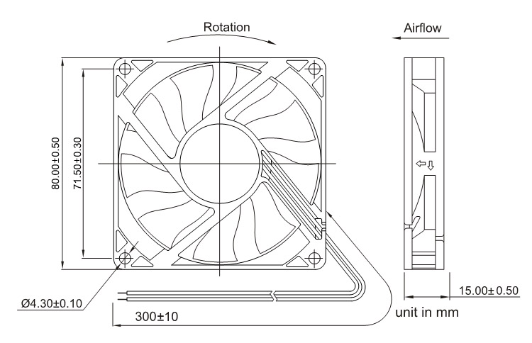 High Air Impedance DC8015 Cooling Fan for High Temperature Environment